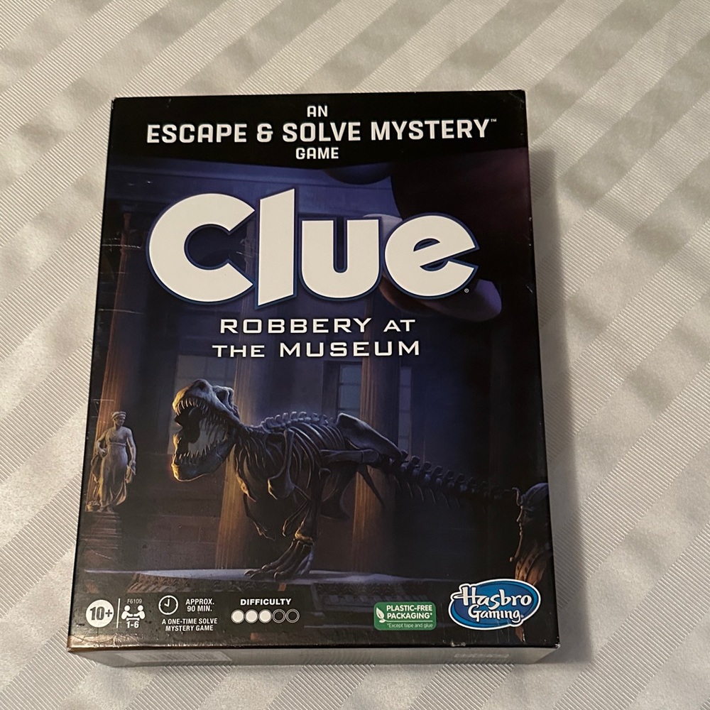 NWOT Hasbro Clue Robbery at the Museum Board Game